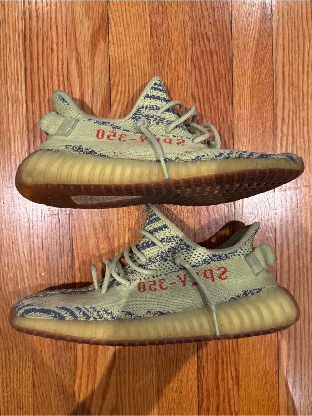 Yeezy Boost 350 V2 Cream with Blue and Red Accents